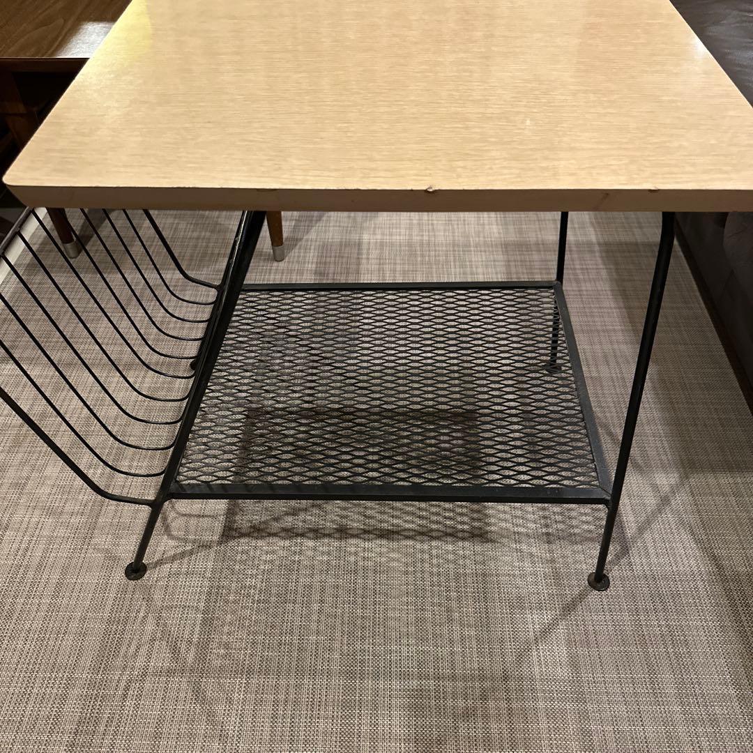 アメリカ製　50s マガジンラックテーブル ステップエンドテーブルセット