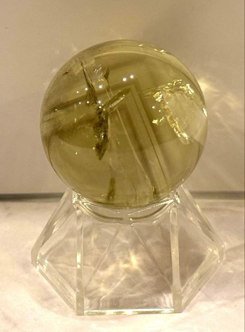 ファントム シトリン スフィア 丸玉 虹 天然石 - メルカリ