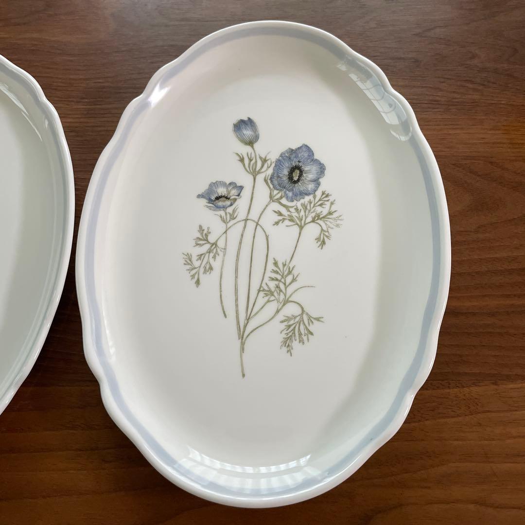 ウェッジウッド　スージークーパー　グレンミスト　オーバル　プレート　黒壺　2枚