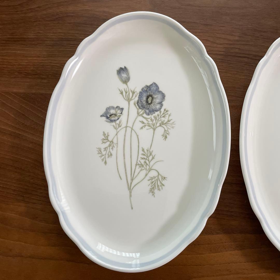 ウェッジウッド　スージークーパー　グレンミスト　オーバル　プレート　黒壺　2枚