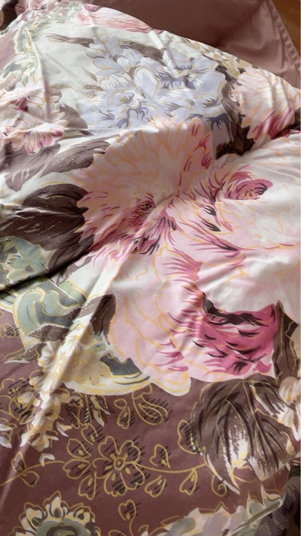 羽根掛ふとん 150cm × 210cm ピンク，アオ（2枚セット