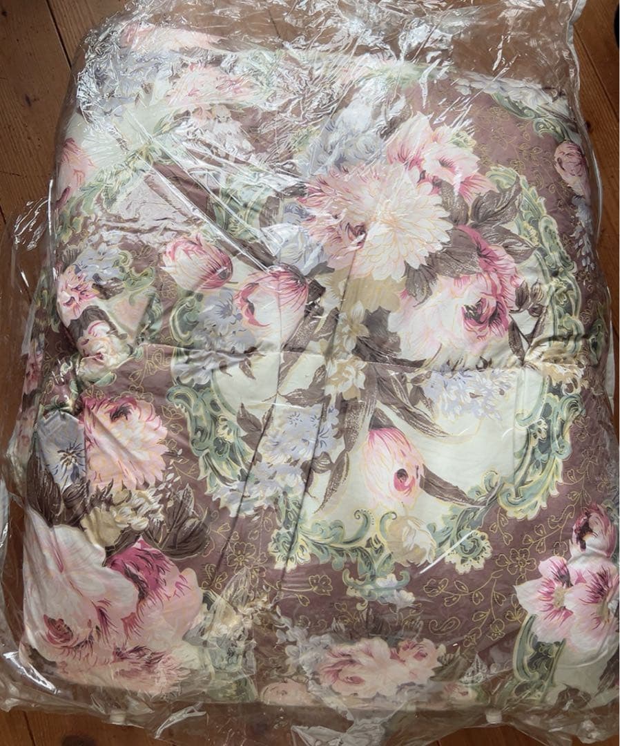 羽根掛ふとん 150cm × 210cm ピンク，アオ（2枚セット