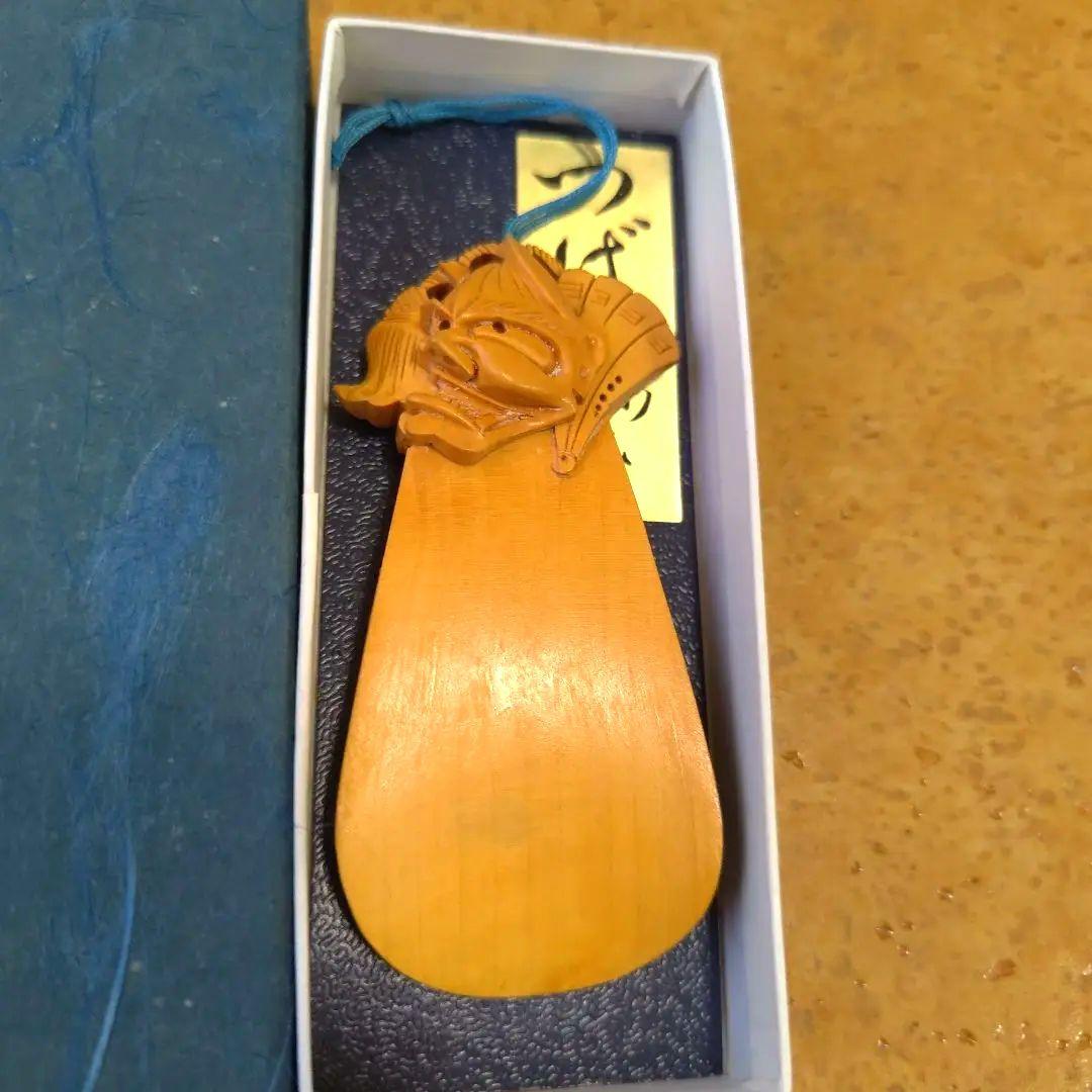 珍宝古物骨董品希少銘品本つげ柘植隠し春画彫刻細工からくり般若面靴べらアート工芸品