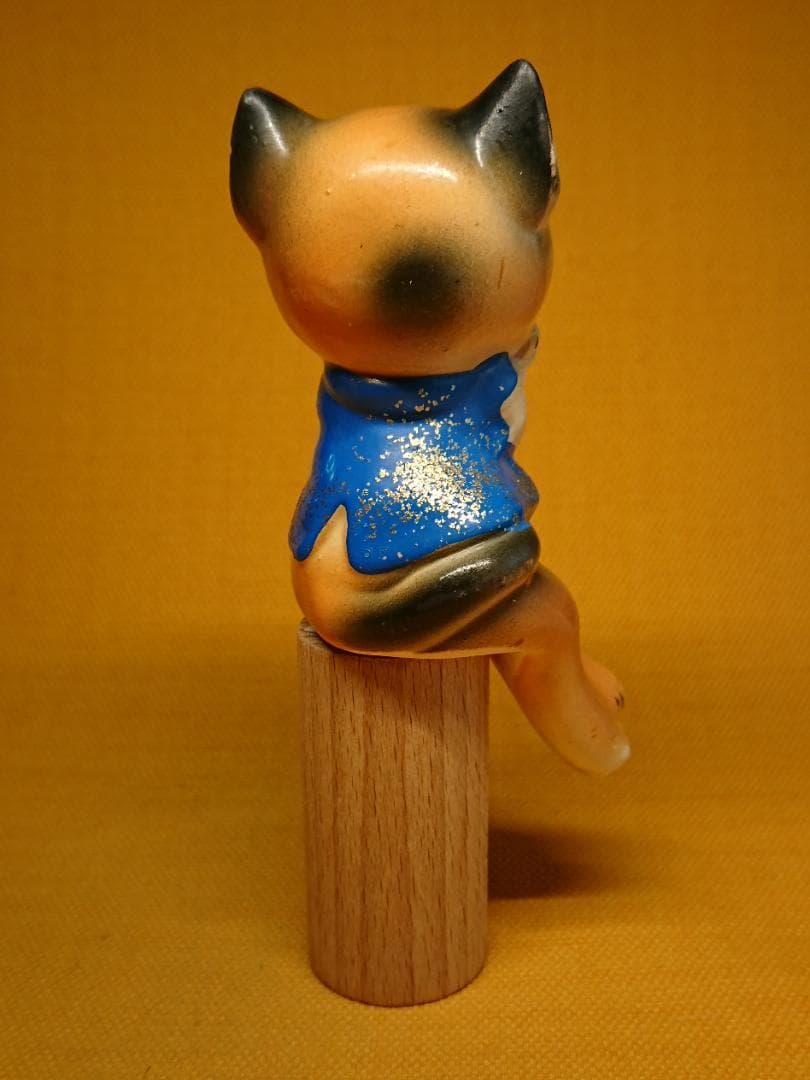 人形　ネコ　ブタ　陶器　オブジェ　置物　インテリア　工芸品　美術品　A1271