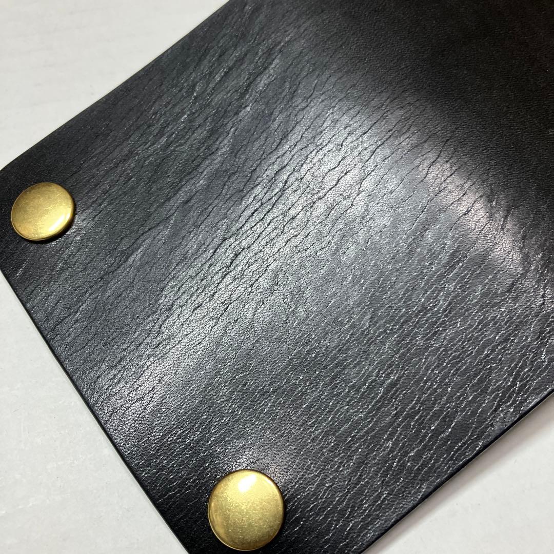 [ハンドメイド]ミニトラッカーウォレット栃木サドルオイルレザー小銭入れホック付き