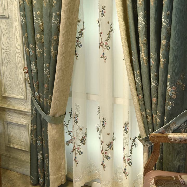 遮光カーテン　緑色　春新品　高級　高品質　カーテン　オーダー