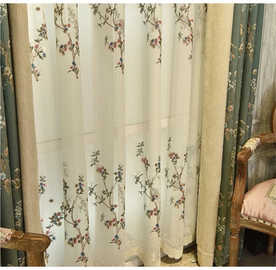 遮光カーテン　緑色　春新品　高級　高品質　カーテン　オーダー