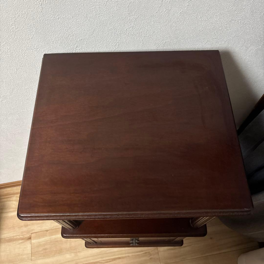 アヤノクラフト　3段引き出し付き　アンティーク　サイドテーブル　木製　最安値