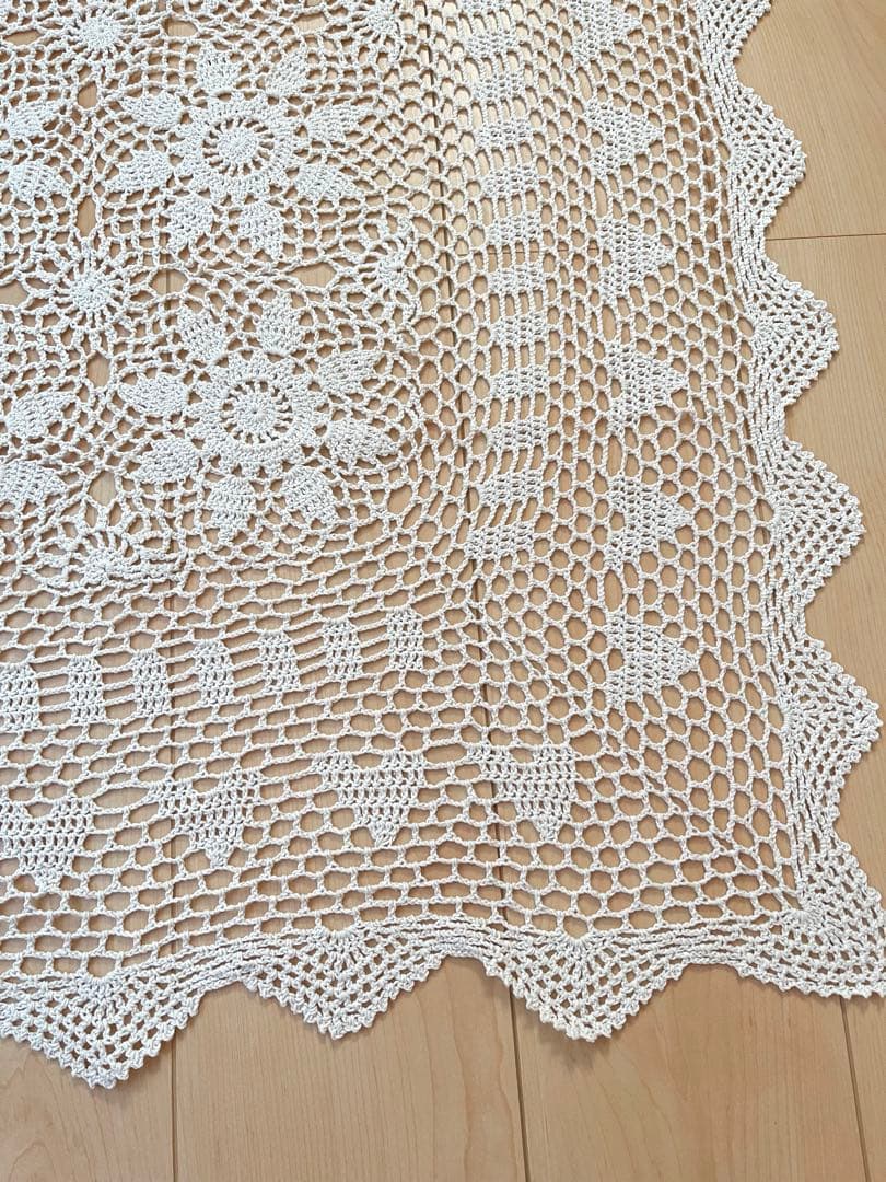 レース編み ベッドカバー大判 カバー