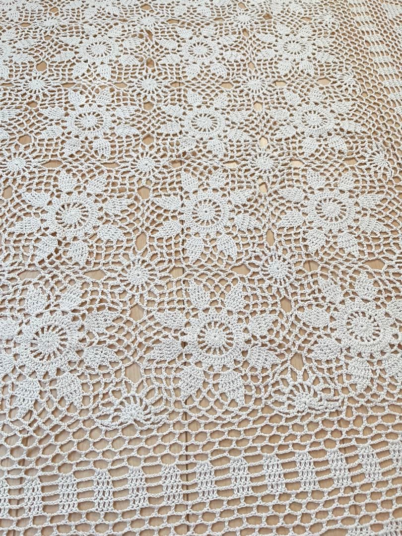 レース編み ベッドカバー大判 カバー