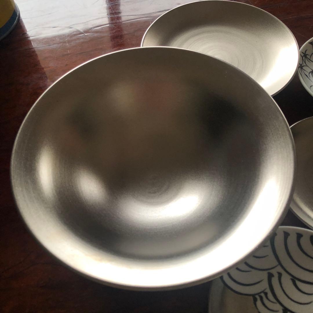 アリタポーセリンラボJAPAN プラチナ中盛皿、銘々皿「繁栄」四枚　新品