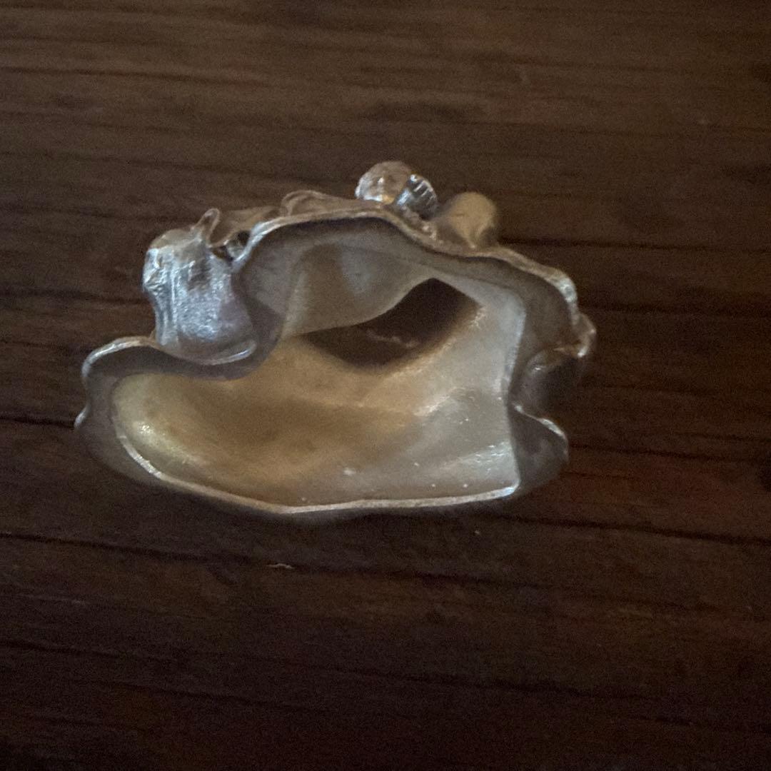 高村光雲作　銀製　岩上観音像　置物