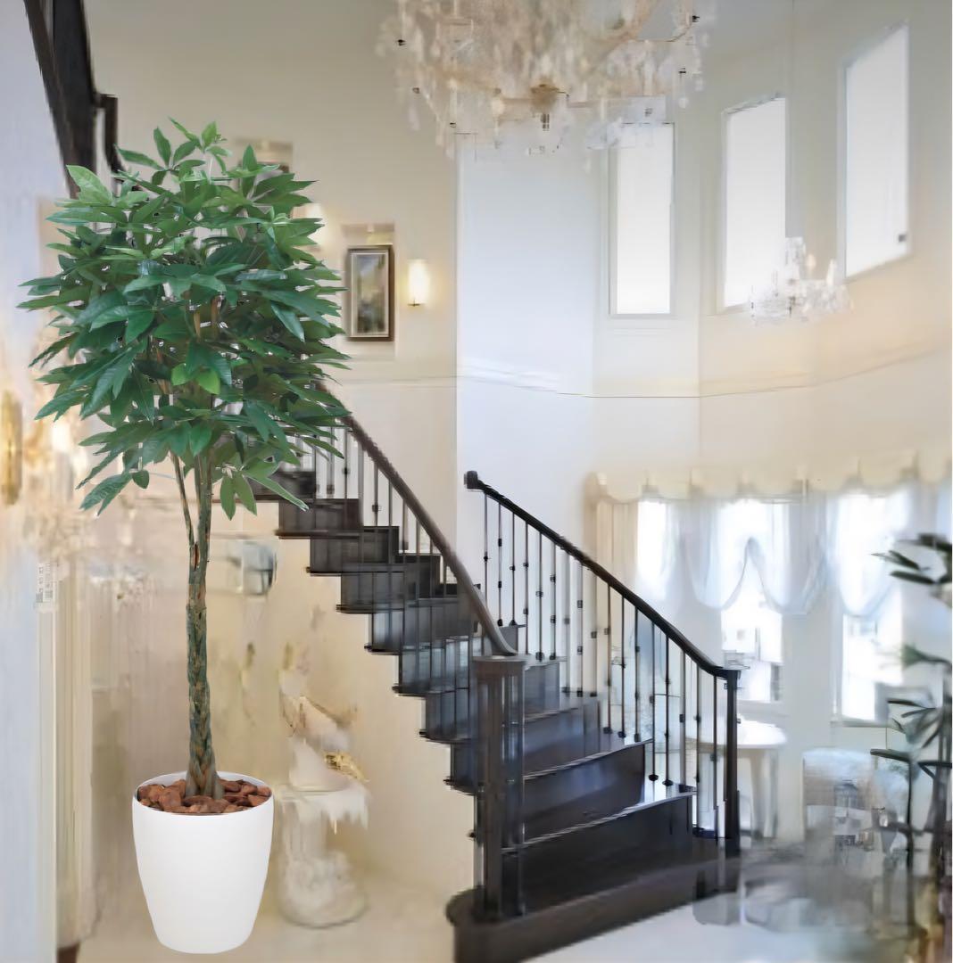 光触媒　人工観葉植物　ウォールグリーン　フェイクグリーン　パキラ 2.0m