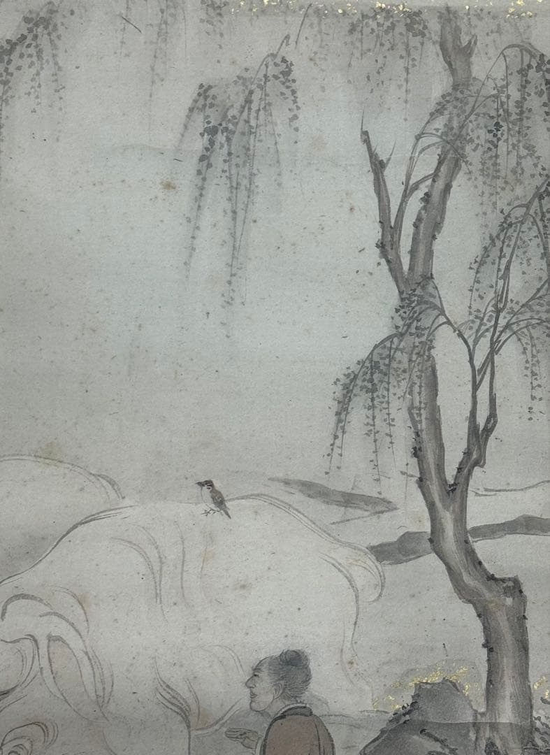 孝子ニ圖　紙本肉筆　小田海仙筆　掛軸　共箱　送料込み251031