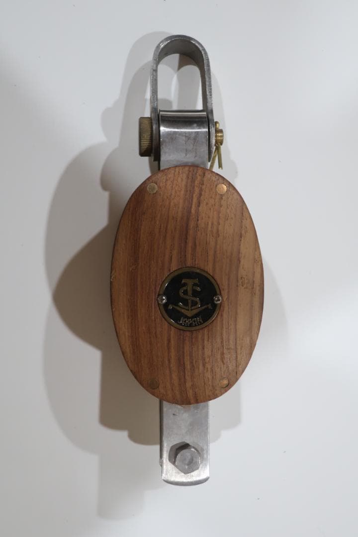 木製滑車　チーク ブロック　ブロンズシーブ