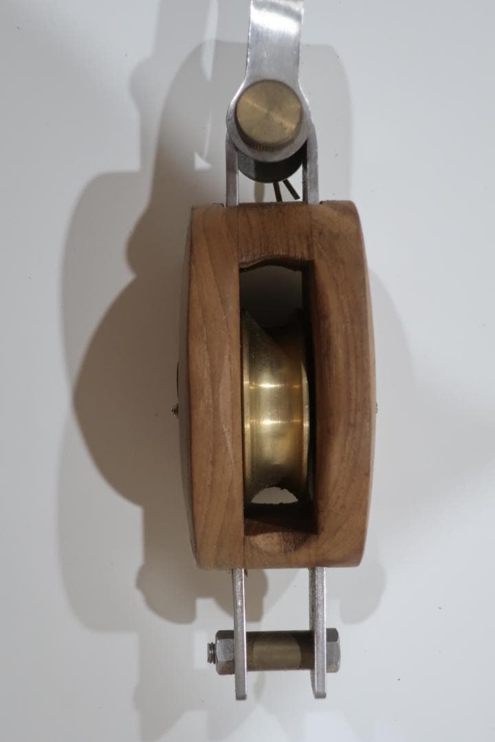 木製滑車　チーク ブロック　ブロンズシーブ
