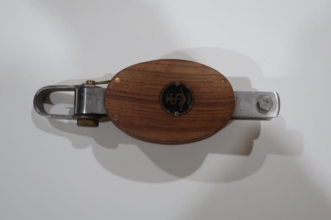 木製滑車　チーク ブロック　ブロンズシーブ