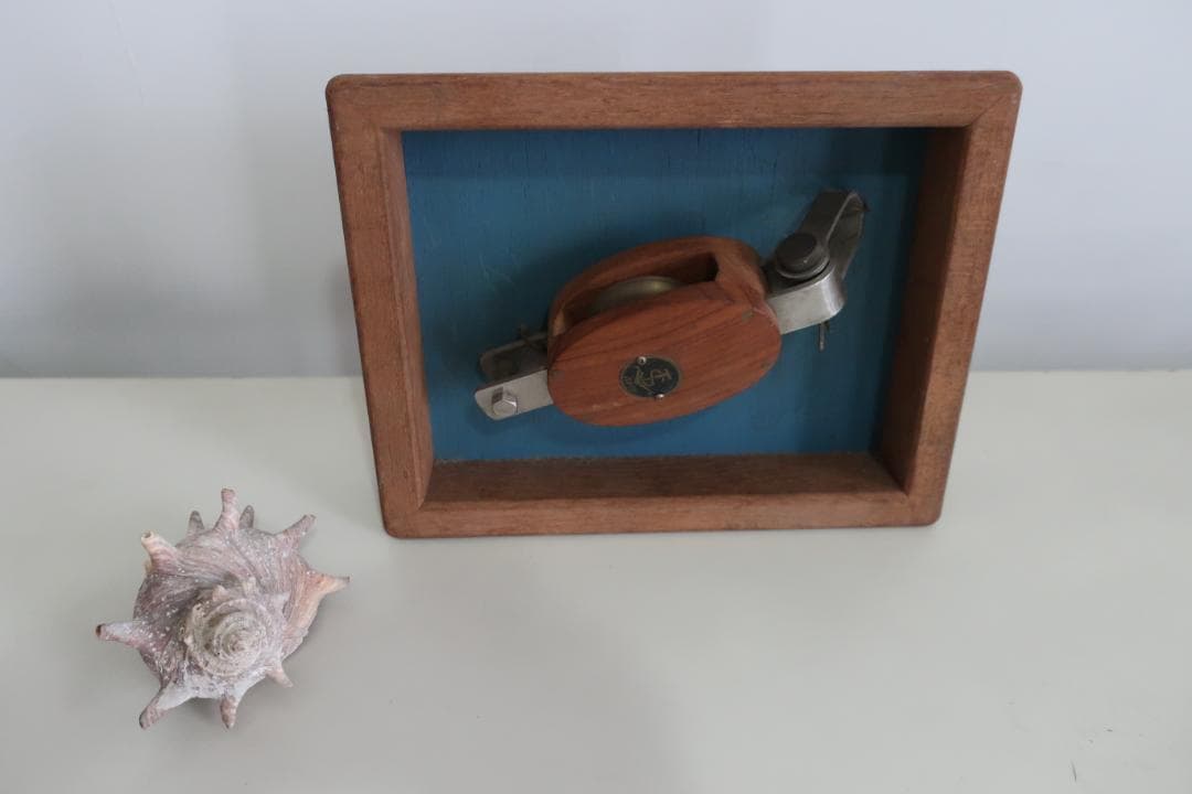 木製滑車　チーク ブロック　ブロンズシーブ