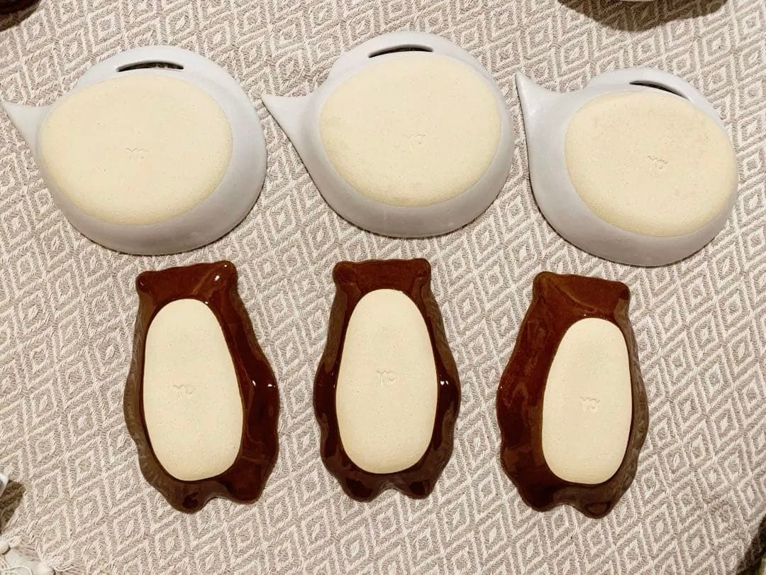 よしざわ窯 新品＊廃盤レアくまめばち白鳥スープ小鉢各3枚6枚セット