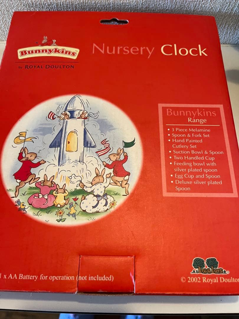 【新品未使用・箱あり】ロイヤル・ドルトン バニキンズ ナーサリークロック