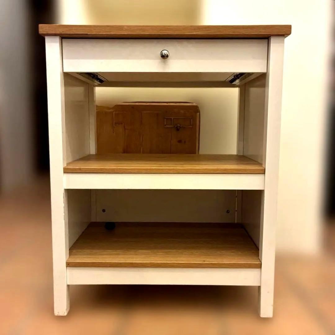 【値下げ】IKEA 木製ラック 引き出し付き ホワイト