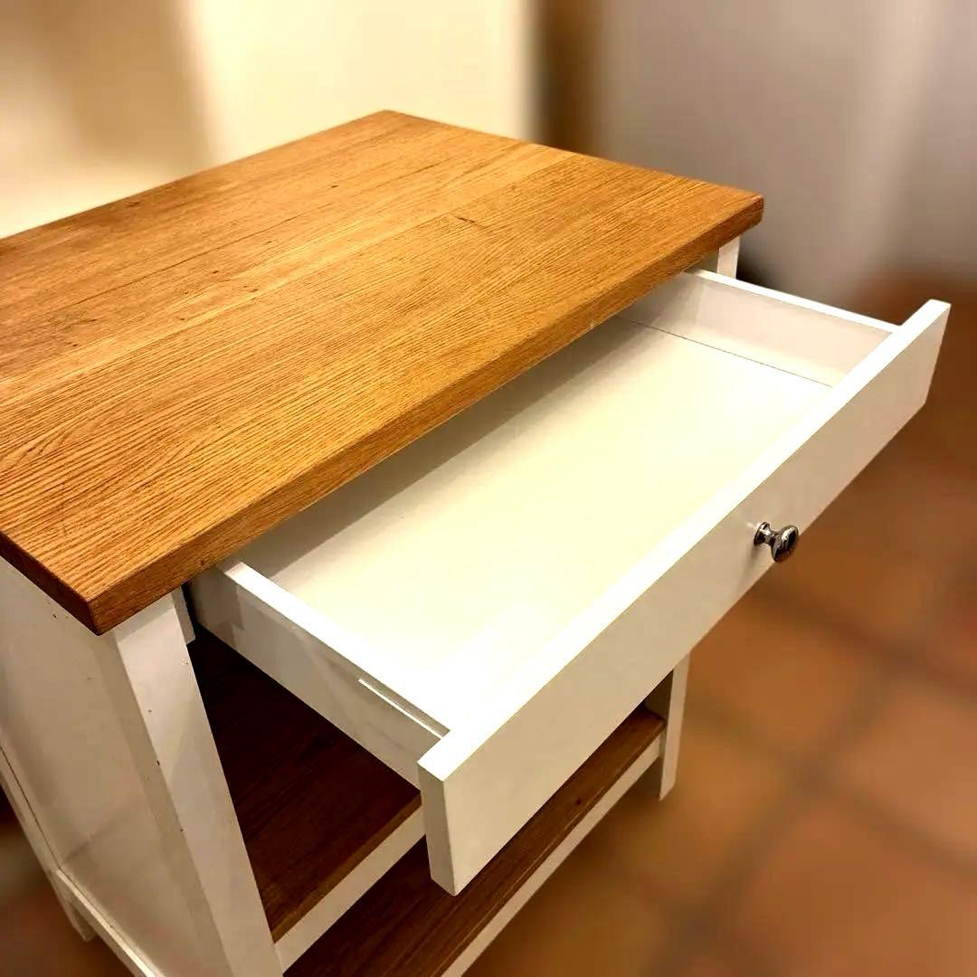 【値下げ】IKEA 木製ラック 引き出し付き ホワイト