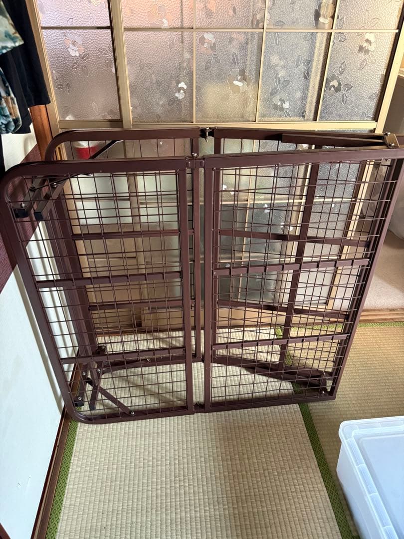 ブラウン シングルベッドフレーム 折りたたみ