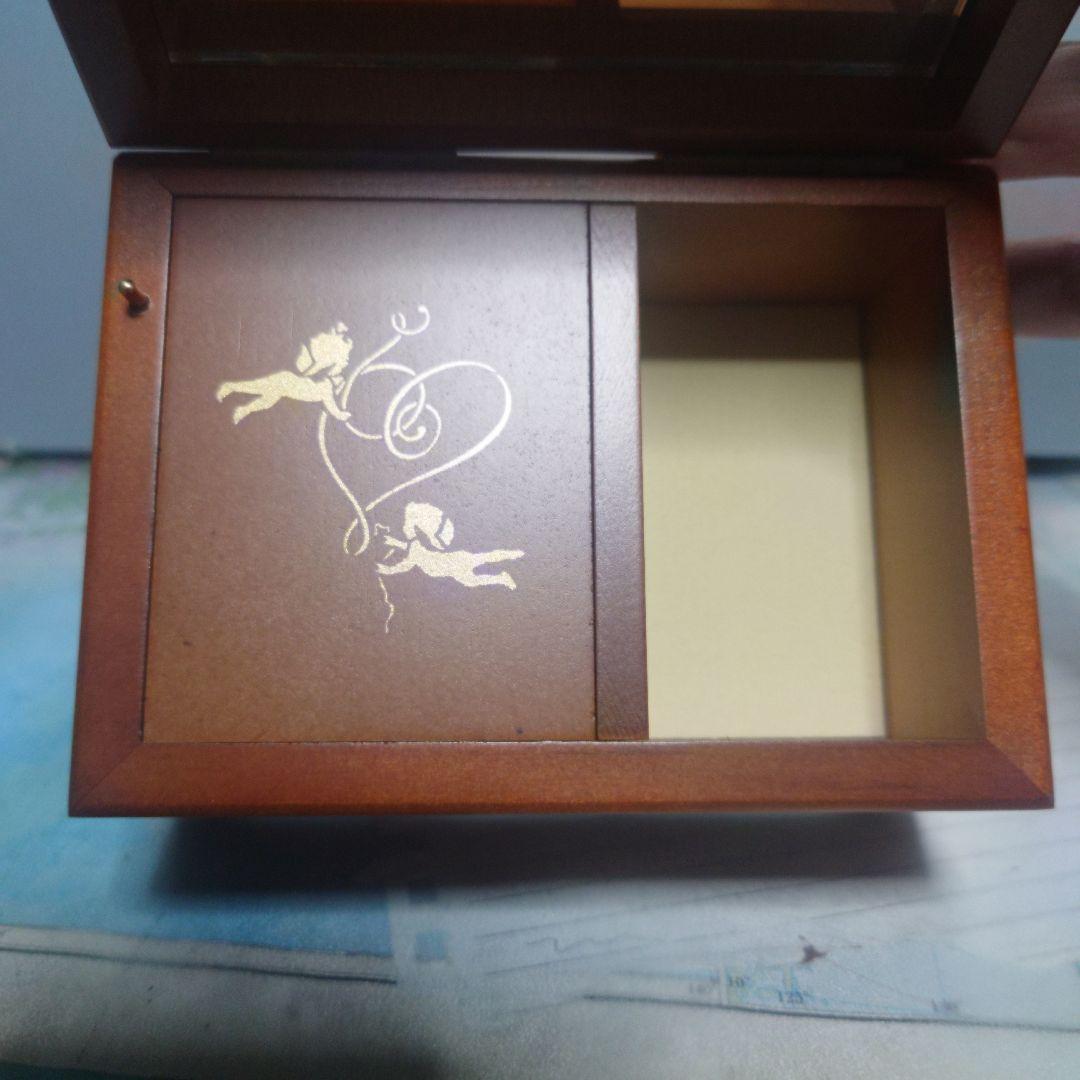 木製オルゴールボックス ミラー付き