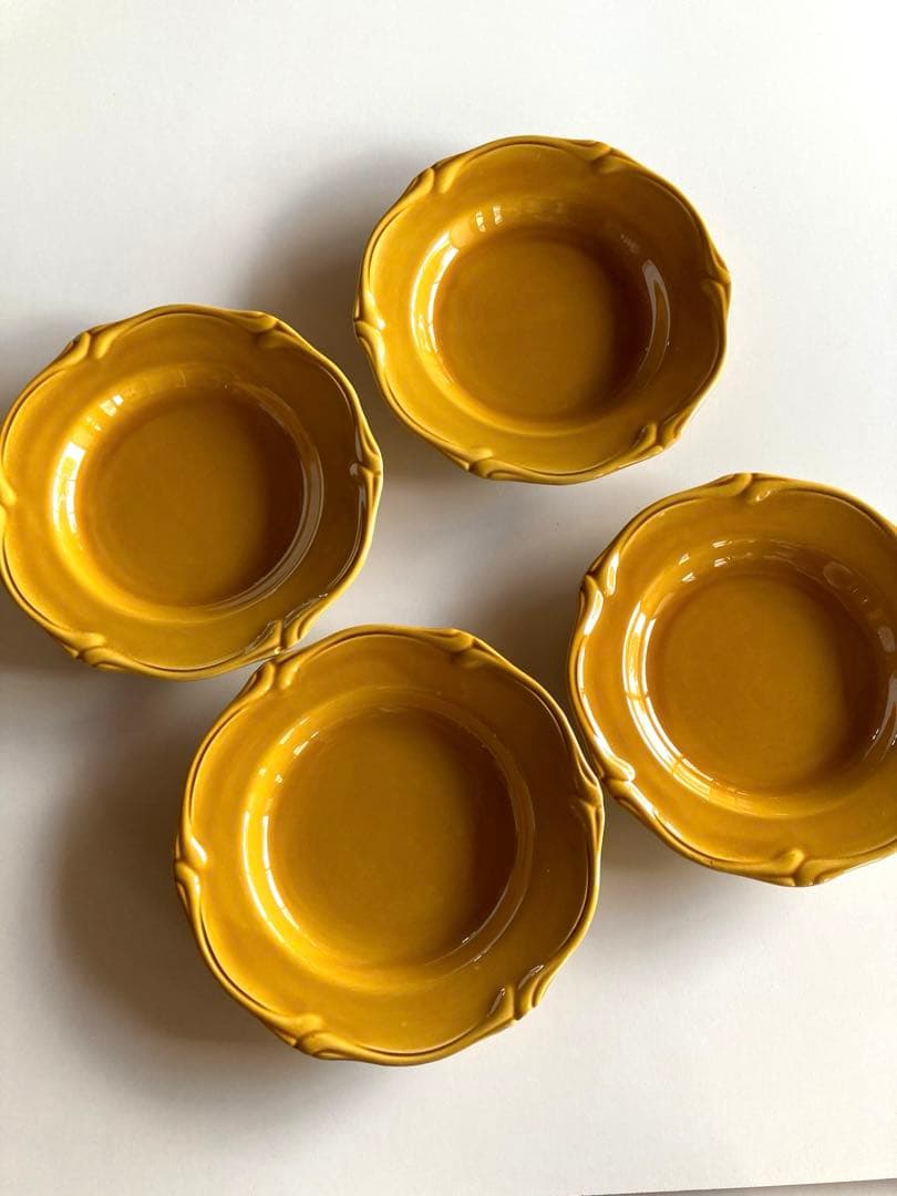 フランスアンティーク／サンクレモン窯　プレート4枚