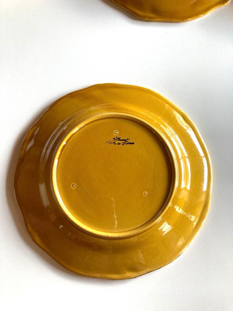 フランスアンティーク／サンクレモン窯　プレート4枚