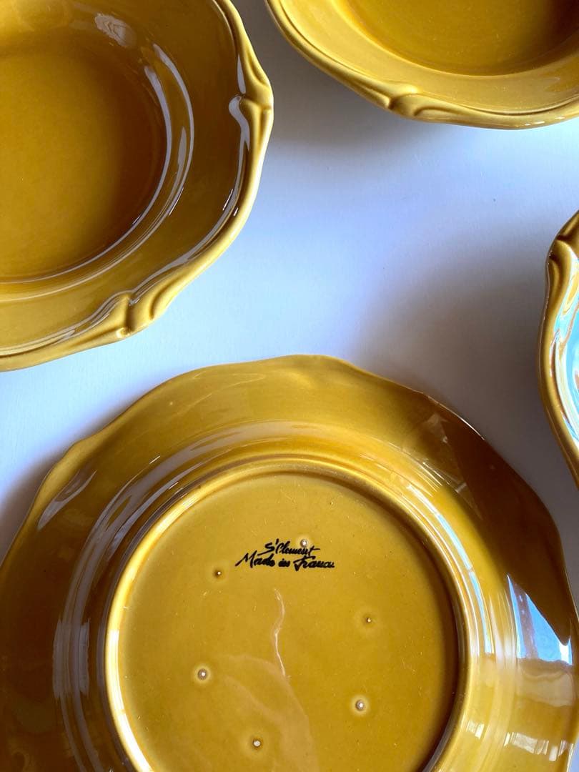 フランスアンティーク／サンクレモン窯　プレート4枚