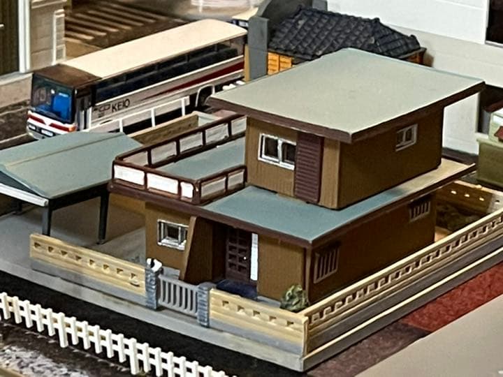 Nゲージ☆ジオコレ☆鉄道模型☆池のある家☆ジオラマ☆レイアウト