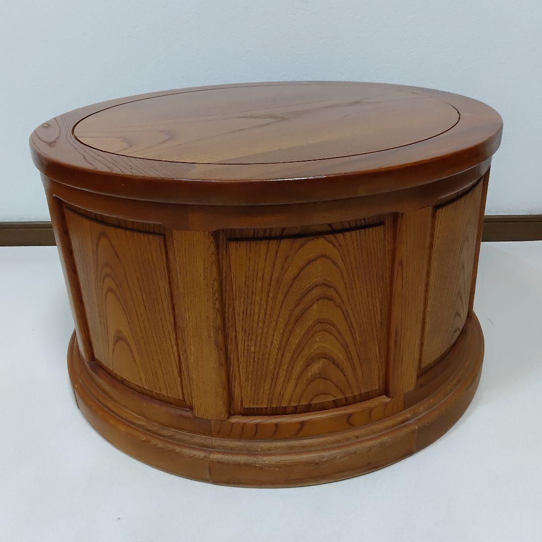 民芸調　天然木　﨔　　 ローテーブル　座卓　ちゃぶ台　 ラウンドテーブル