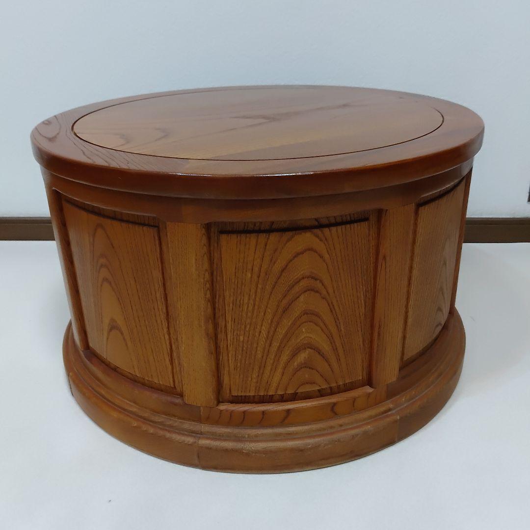 民芸調　天然木　﨔　　 ローテーブル　座卓　ちゃぶ台　 ラウンドテーブル