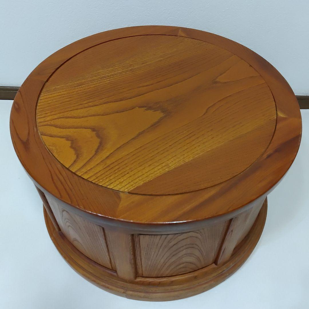 民芸調　天然木　﨔　　 ローテーブル　座卓　ちゃぶ台　 ラウンドテーブル