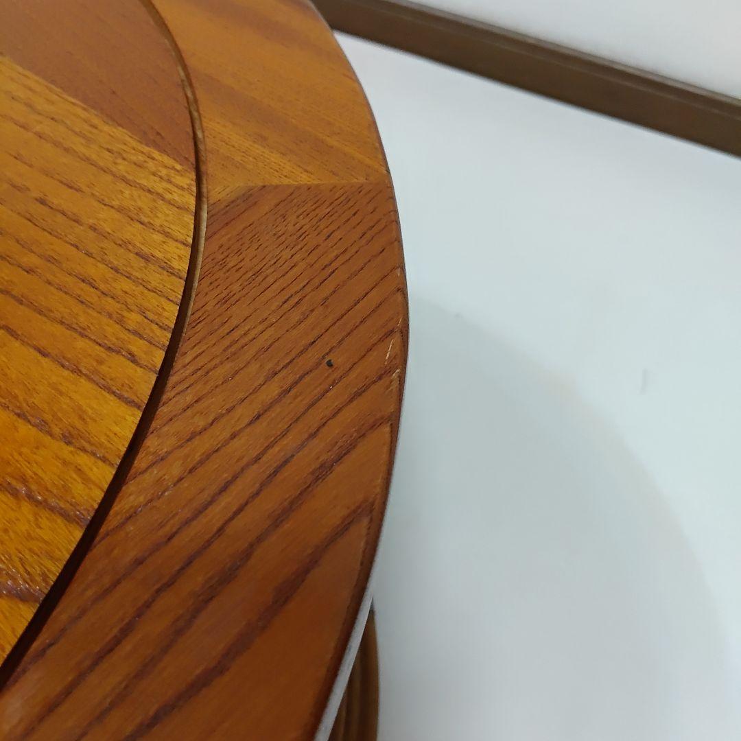 民芸調　天然木　﨔　　 ローテーブル　座卓　ちゃぶ台　 ラウンドテーブル