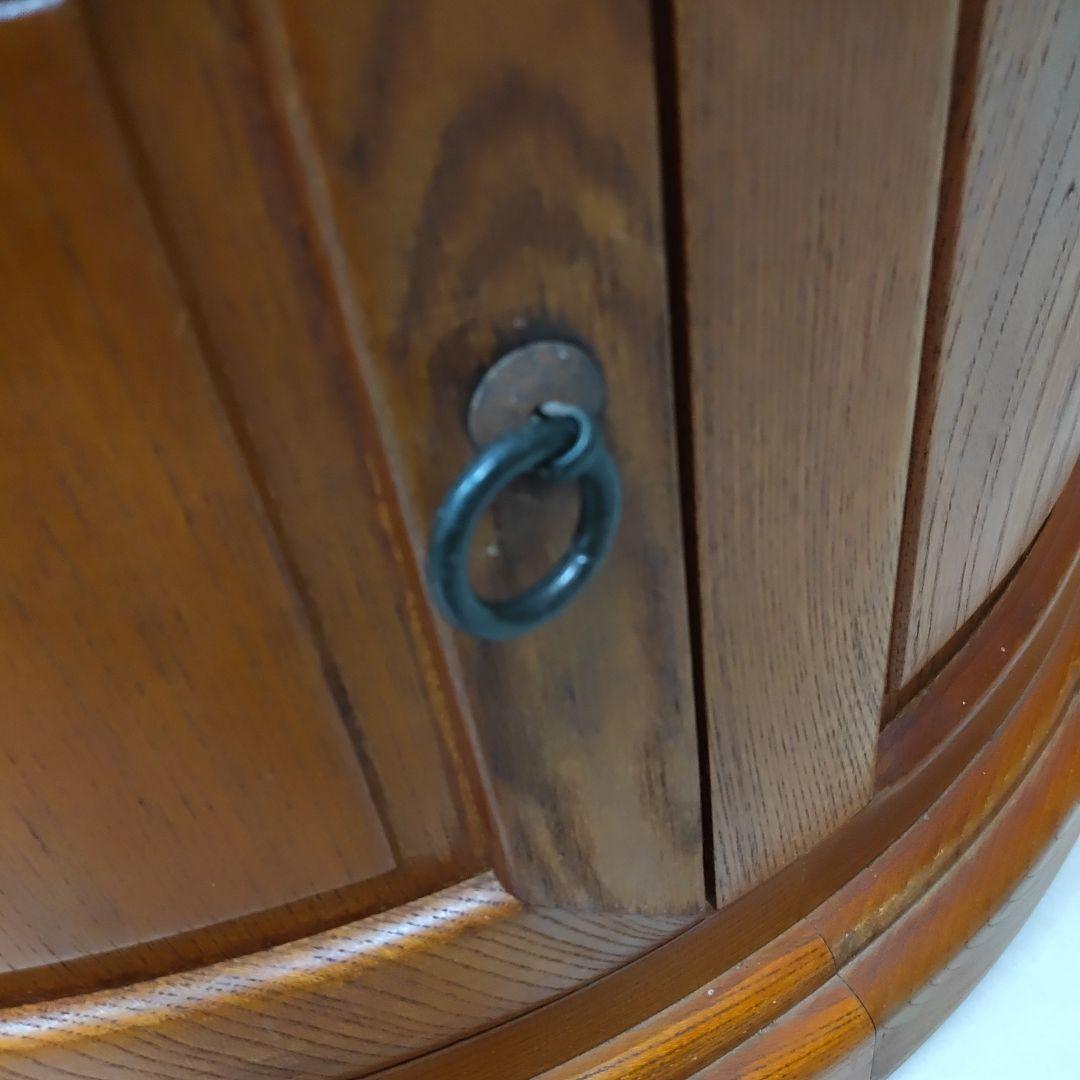 民芸調　天然木　﨔　　 ローテーブル　座卓　ちゃぶ台　 ラウンドテーブル