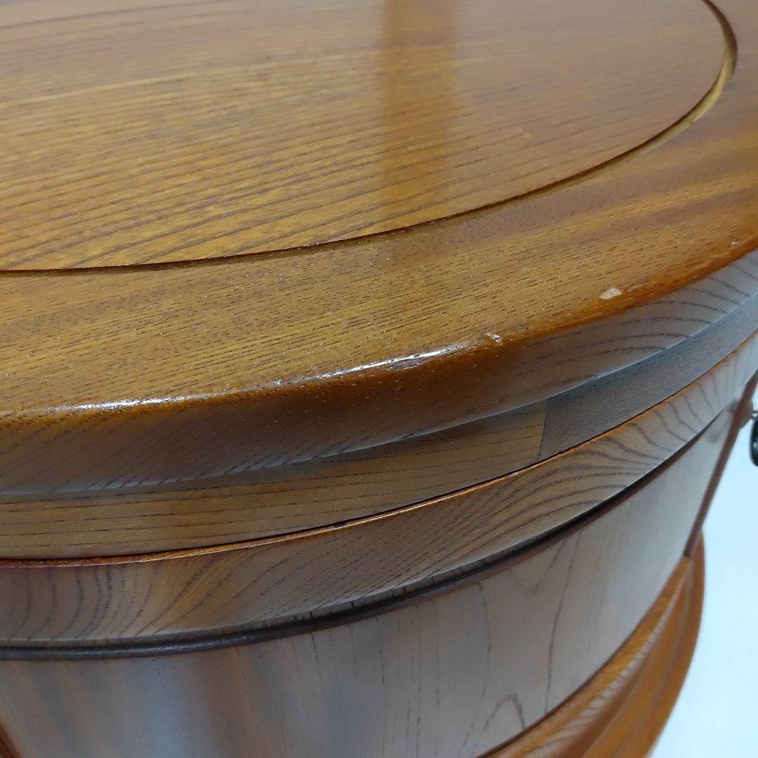 民芸調　天然木　﨔　　 ローテーブル　座卓　ちゃぶ台　 ラウンドテーブル