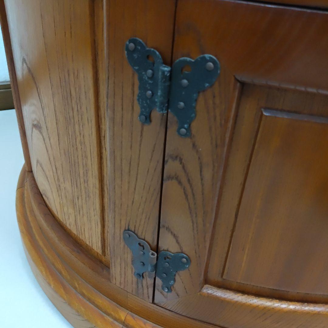 民芸調　天然木　﨔　　 ローテーブル　座卓　ちゃぶ台　 ラウンドテーブル