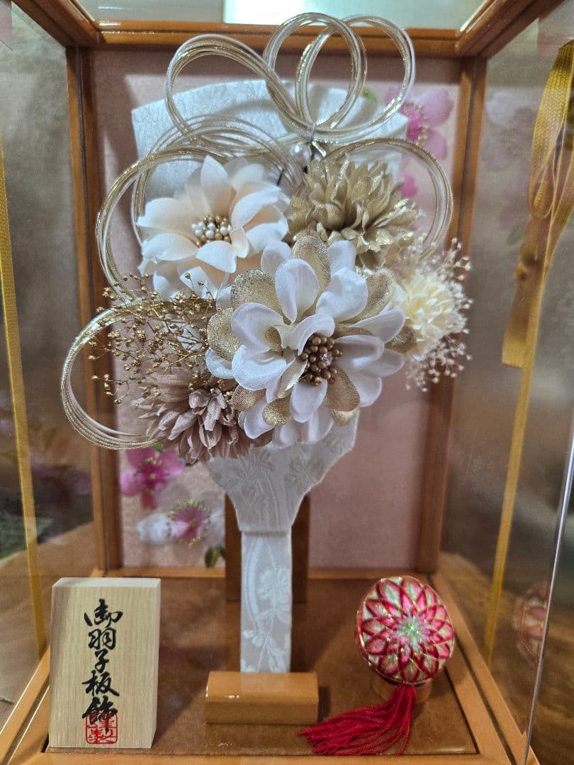 【展示品限り】正月飾り　羽子板　ケース飾り　※閉店セール　H27