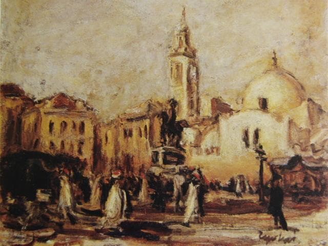 鳥海青児、【ブラース・デュ・グーベルヌマン】、希少な画集画、新品高級額 額装付