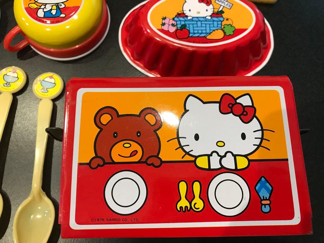 超レア！10点セット 昭和レトロ キティちゃん おままごとセット ハロー