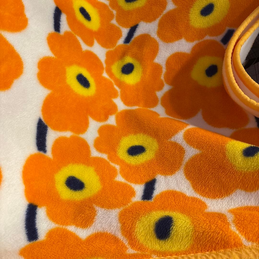 マリメッコ シングル毛布 西川 ウニッコ 柄 オレンジ - メルカリ