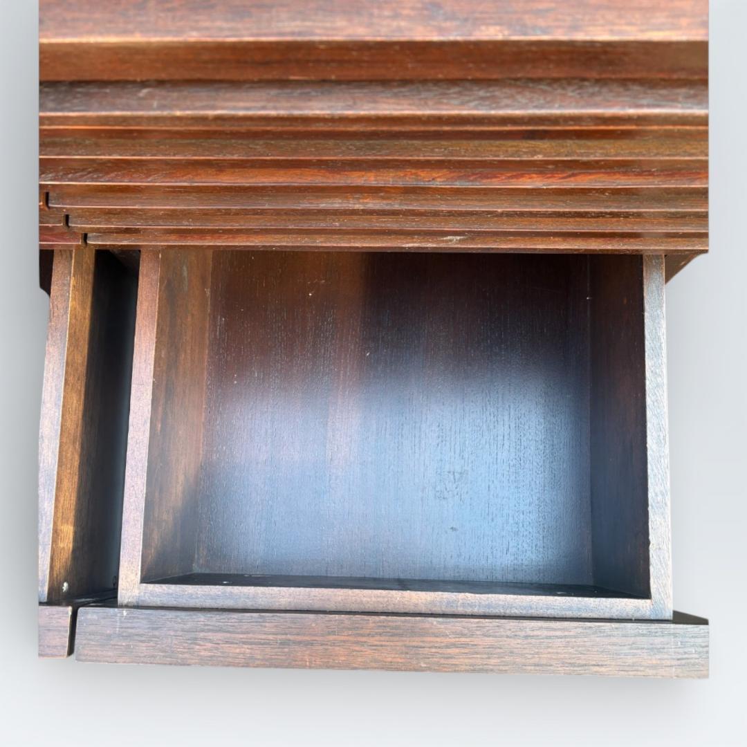 ルーバーキャビネット 幅85cm 木製 リビングボード 隠せる収納