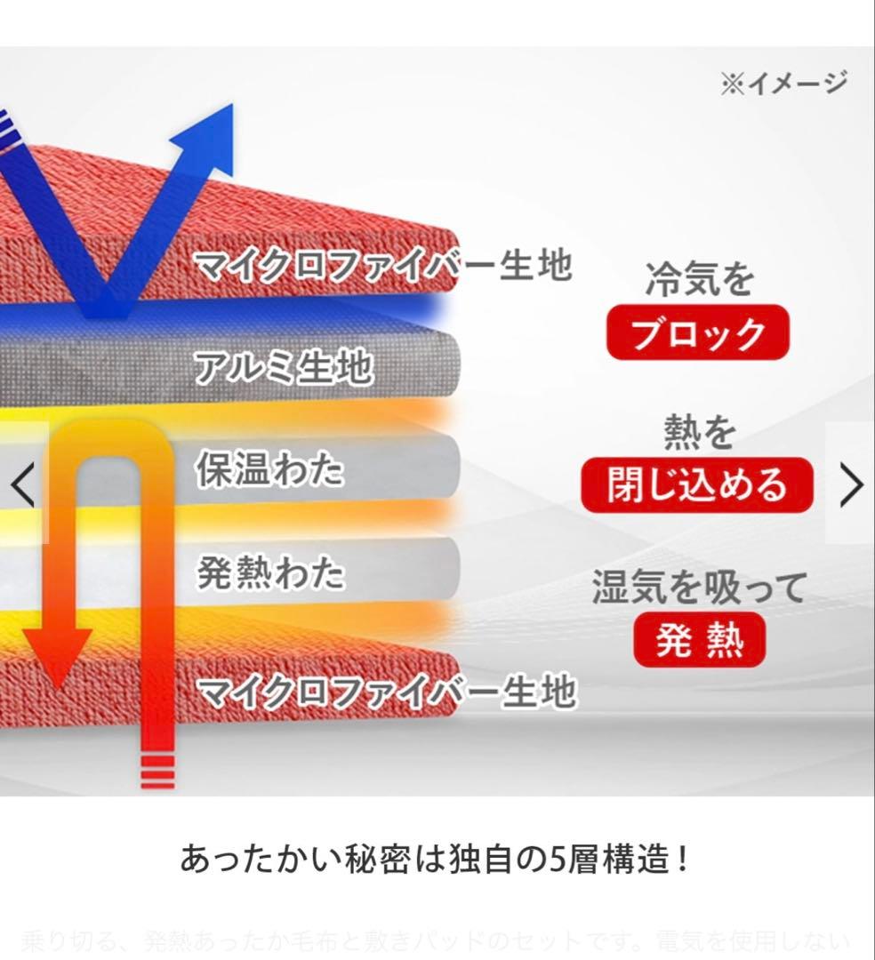 ひな暖　掛け布団 敷布団セット　新品未使用　シングル　マロンブラウン