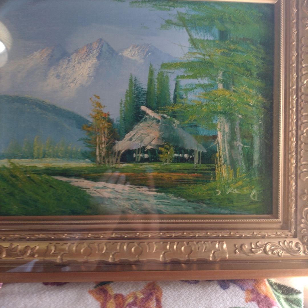 掛け軸 若山春水 富士山水 絹本 希少 軸装 茶道具 掛軸 美品 です。