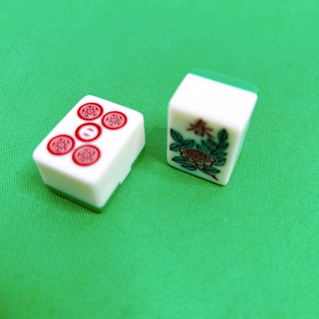 ミズノ　丸一　麻雀牌　背緑