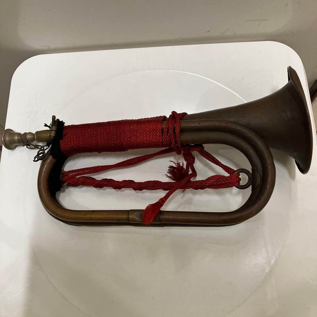 旧日本軍 軍隊ラッパ 突撃ラッパ 陸軍 軍用 アンティーク 当時物 レトロ