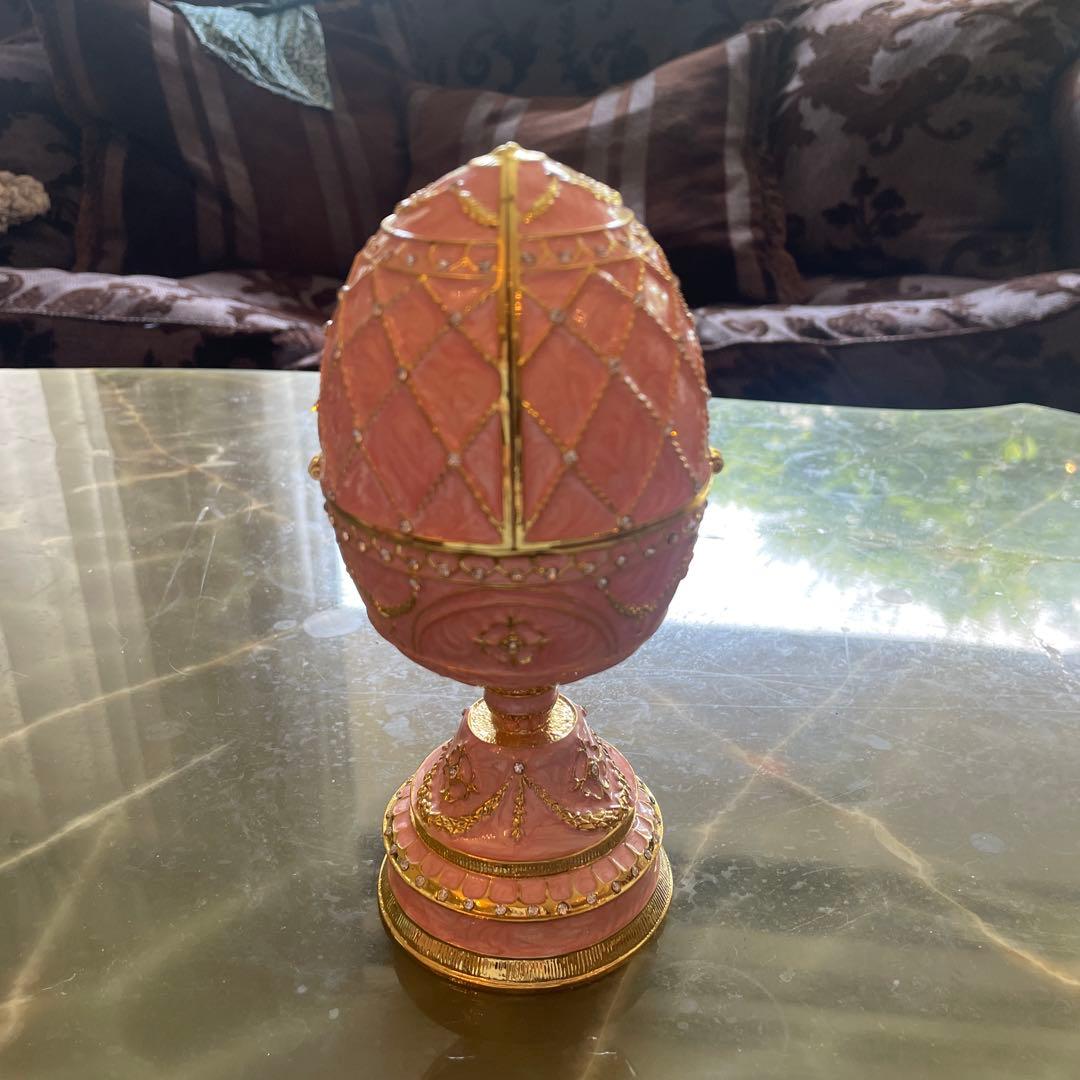 ファベルジェ インペリアルイースターエッグ風 オルゴール 白鳥 (17cm)