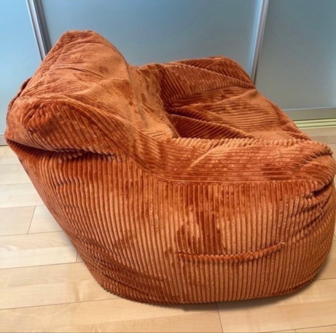 LOOSY HUGME 1人掛けビーズソファ オレンジ